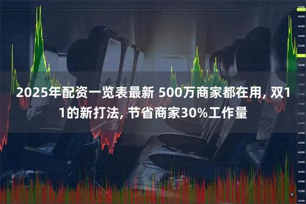 2025年配资一览表最新 500万商家都在用, 双11的新打法, 节省商家30%工作量